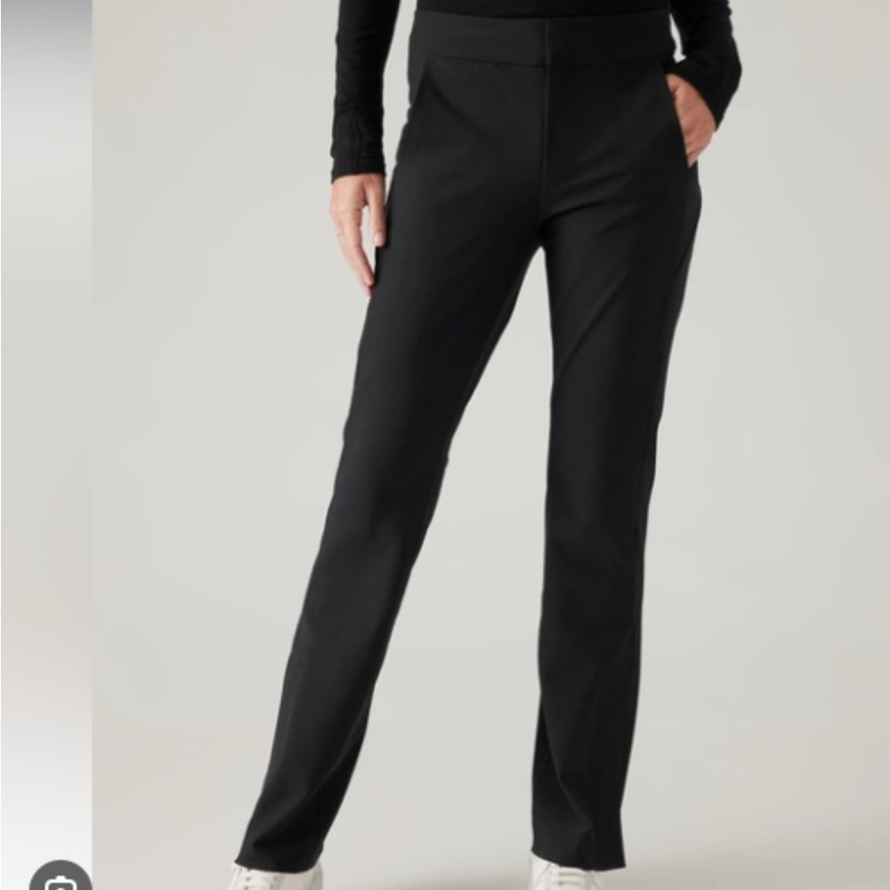 Athleta Stella Trouser Black Straight Leg Women's Pants 6T